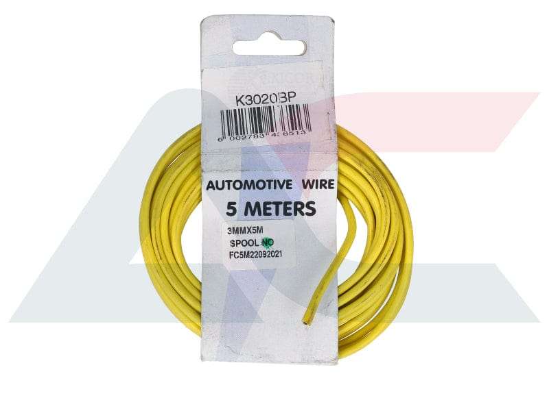 Electric Cable 3.00mm Yellow (5M)