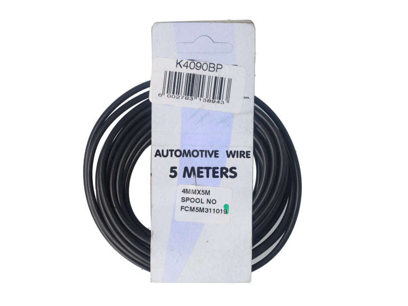 Electric Cable 4.00mm Black (5M)