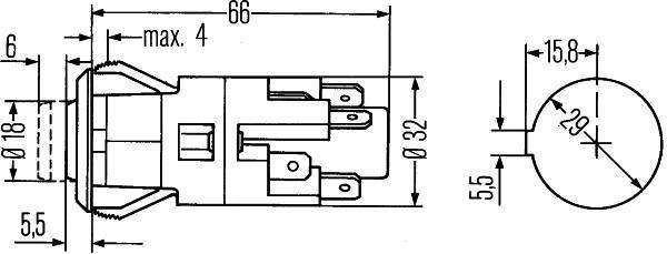Hella Hazard Light Switch