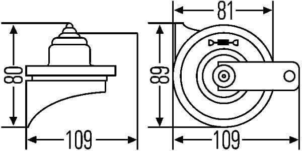 Hella 12V Trumpet Horn Set