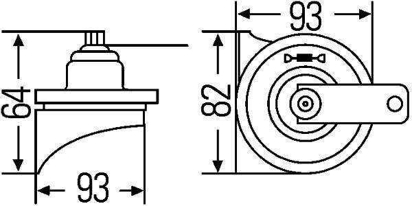 Hella 12V Taxi Horn Set