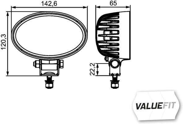 Hella Led Oval Shape Spotlight Beam