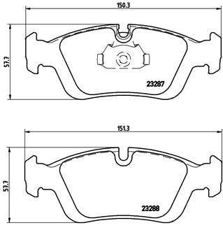 Brembo Brake Pads Front Bmw 3 E46 ( Set Lh&Rh) (P06024)