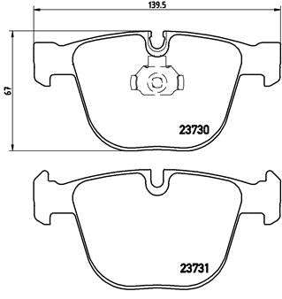 Brembo Brake Pads Rear Bmw 5 E60 ( Set Lh&Rh) (P06026)