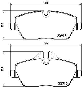 Brembo Brake Pads Front Bmw 1 Series ( Set Lh&Rh) (P06034)