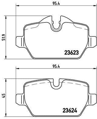 Brembo Brake Pads  Bmw 1 Series ( Set Lh&Rh) (P06037)