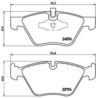 Brembo Brake Pads Front Bmw 3 Series ( Set Lh&Rh) (P06040)