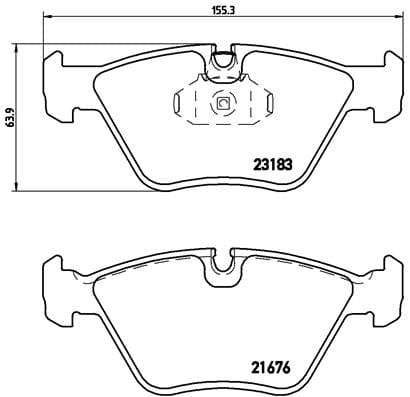Brembo Brake Pads Front Bmw X3/ Z4 ( Set Lh&Rh) (P06043)