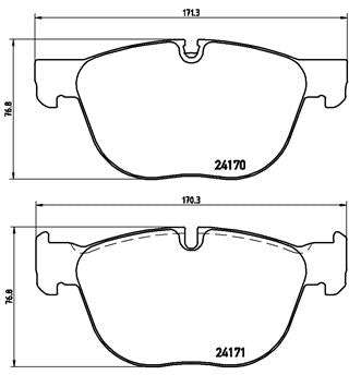 Brembo Brake Pads Front Bmw X5 E70 ( Set Lh&Rh) (P06049)