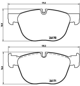 Brembo Brake Pads Front Bmw X5 E70 ( Set Lh&Rh) (P06049)