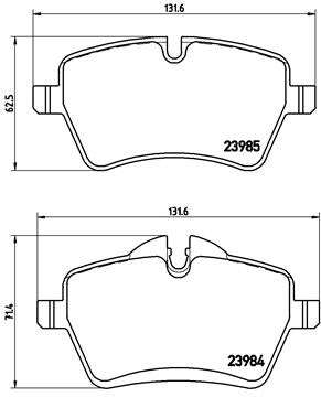 Brembo Brake Pads Front Mini ( Set Lh&Rh) (P06051)