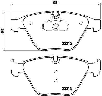 Brembo Brake Pads Front Bmw 6 E64 ( Set Lh&Rh) (P06054)