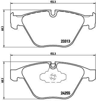 Brembo Brake Pads Front Bmw 3 E90 ( Set Lh&Rh) (P06055)