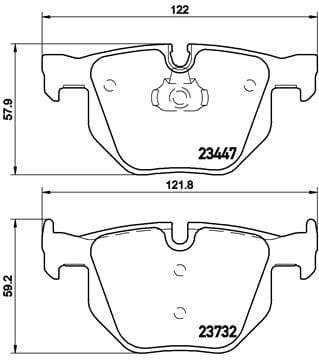 Brembo Brake Pads Rear Bmw X5 3.0Si E70 ( Set Lh&Rh) (P06056)