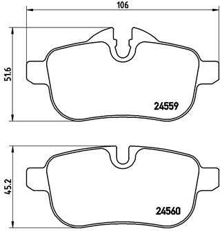 Brembo Brake Pads Rear Bmw Z4 E89 ( Set Lh&Rh) (P06062)