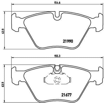 Brembo Brake Pads Front Bmw 5 E39 ( Set Lh&Rh) (P06065)