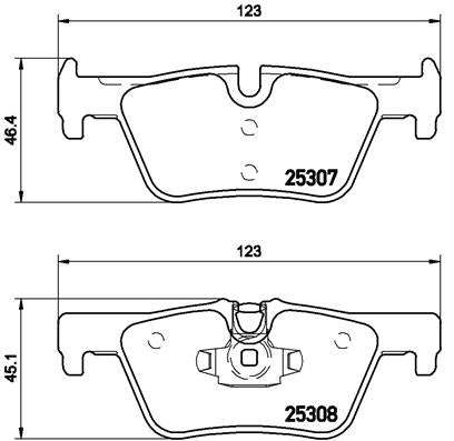 Brembo Brake Pads Rear Bmw 1 F20/ 3 F30 ( Set Lh&Rh) (P06071)