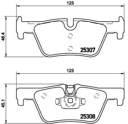 Brembo Brake Pads Rear Bmw 1 F20/ 3 F30 ( Set Lh&Rh) (P06071)