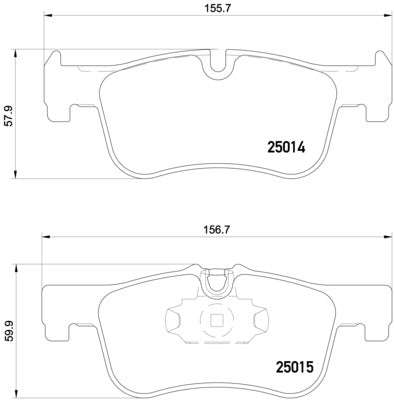 Brembo Brake Pads Front Bmw 1 F20/F21/2F ( Set Lh&Rh) (P06078)