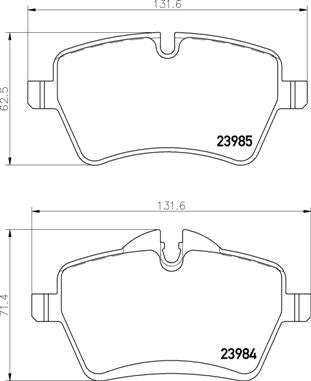 Brembo Brake Pads Front Mini R56/R55/R60/ ( Set Lh&Rh) (P06086)