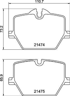 Brembo Brake Pads Rear Bmw 3 Series ( Set Lh&Rh) (P06116)