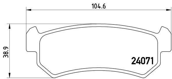 Brembo Brake Pads Rear Chev Optra ( Set Lh&Rh) (P10001)