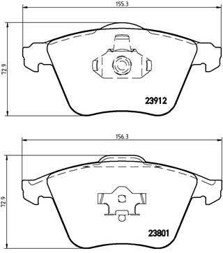 Brembo Brake Pads Front Volvo S40/V50 T5 ( Set Lh&Rh) (P10012)