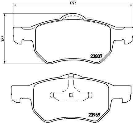 Brembo Brake Pads Front Chrys Voyager ( Set Lh&Rh) (P11013)