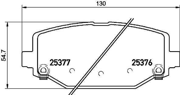 Brembo Brake Pads Rear Dodge Journey ( Set Lh&Rh) (P11032)