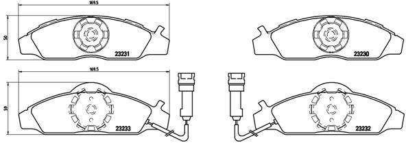 Brembo Brake Pads Front Ssyong Musso /Korando ( Set Lh&Rh) (P15003)