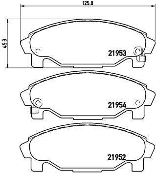 Brembo Brake Pads Front Daihatsu Grandmove ( Set Lh&Rh) (P16007)