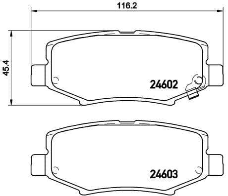 Brembo Brake Pads Rear Dodge Nitro ( Set Lh&Rh) (P18024)