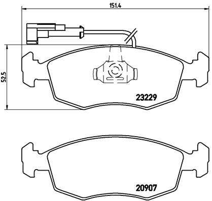 Brembo Brake Pads Front Fiat Palio ( Set Lh&Rh) (P23063)
