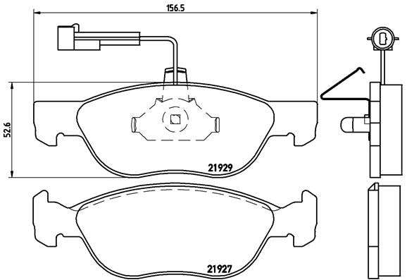 Brembo Brake Pads Front Alfa Gtv/Spider ( Set Lh&Rh) (P23071)
