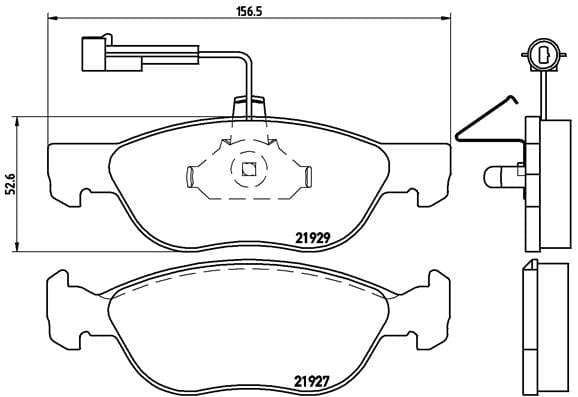 Brembo Brake Pads Front Alfa Gtv/Spider ( Set Lh&Rh) (P23071)