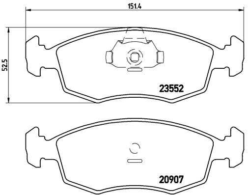 Brembo Brake Pads  Fiat Palio ( Set Lh&Rh) (P23079)