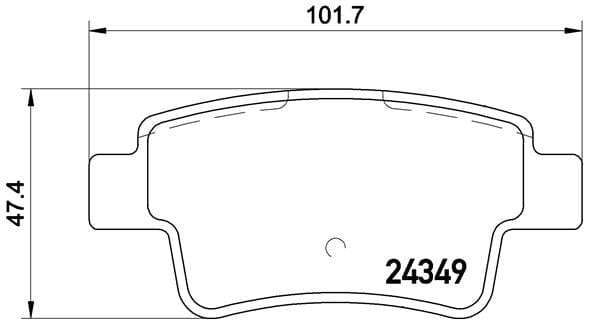 Brembo Brake Pads Rear Opel Corsa 1.6Op ( Set Lh&Rh) (P23104)