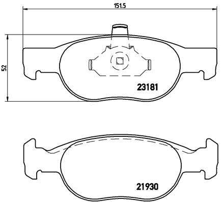 Brembo Brake Pads Front Fiat Punto 176/18 ( Set Lh&Rh) (P23125)