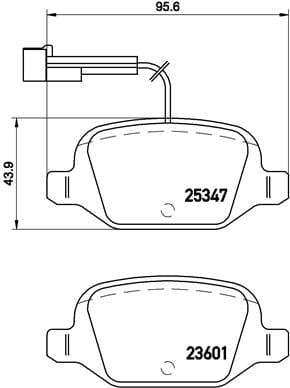 Brembo Brake Pads Rear Fiat 500 ( Set Lh&Rh) (P23146)