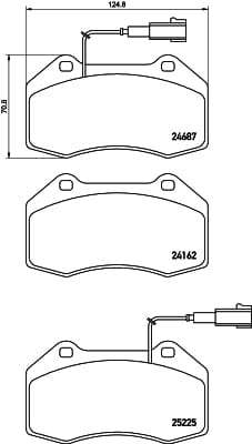 Brembo Brake Pads Front Alfa Romeo 4C ( Set Lh&Rh) (P23162)