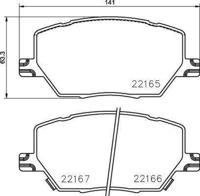 Brembo Brake Pads Front Fiat 500X/Jeepcompass ( Set Lh&Rh) (P23164)