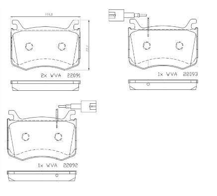 Brembo Brake Pads Front Alfa Romeo ( Set Lh&Rh) (P23183)