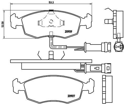 Brembo Brake Pads Front Ford Sierra Sierra ( Set Lh&Rh) (P24007)