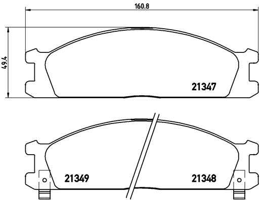 Brembo Brake Pads Front Nissan 1400 Ldv ( Set Lh&Rh) (P24026)