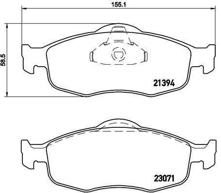 Brembo Brake Pads Front Ford Mondeo ( Set Lh&Rh) (P24037)