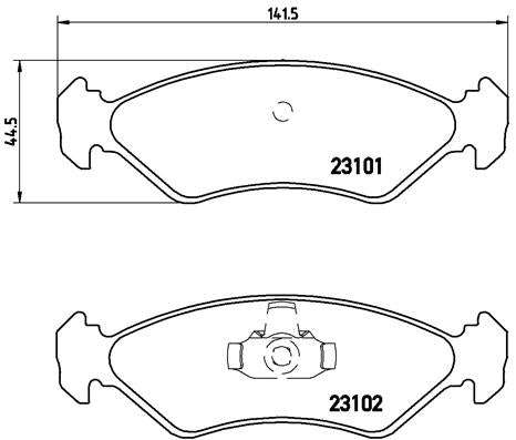 Brembo Brake Pads Front Ford Fiesta ( Set Lh&Rh) (P24044)