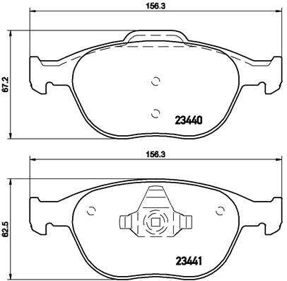 Brembo Brake Pads Front Ford Focus St ( Set Lh&Rh) (P24058)