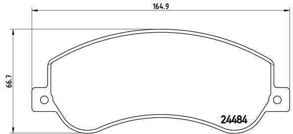 Brembo Brake Pads Front Vw Amarock ( Set Lh&Rh) (P24064)