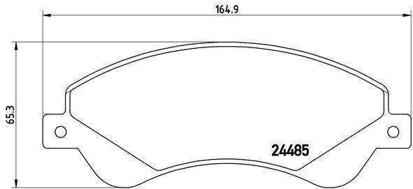 Brembo Brake Pads Fr / Rr Ford Transit/Tourneo ( Set Lh&Rh) (P24065)