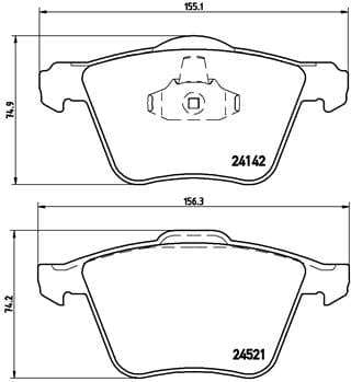 Brembo Brake Pads Front Volvo S60/S80/Xc7 ( Set Lh&Rh) (P24077)